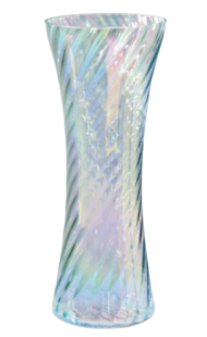 Ваза стеклянная Факел рифленая Перламутр 40см D-см Ваза стеклянная Факел рифленая Перламутр 40см D-см