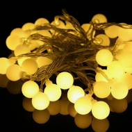 Электрогирлянда 3м Шарики Жёлтый свет Арт-1198 Электрогирлянда 3м Шарики Жёлтый свет Арт-1198