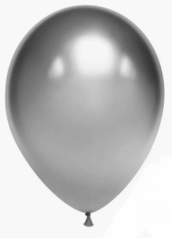 Шар латексный 10/25см хром Серебро 1уп/50шт Шар латексный 10/25см хром Серебро 1уп/50шт